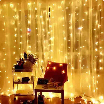 Twinkling Christmas Curtain Lights