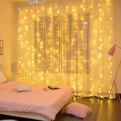 Twinkling Christmas Curtain Lights