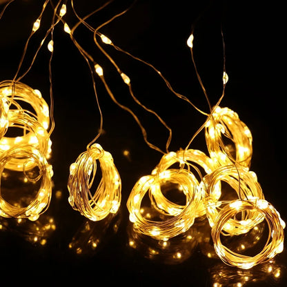 Twinkling Christmas Curtain Lights