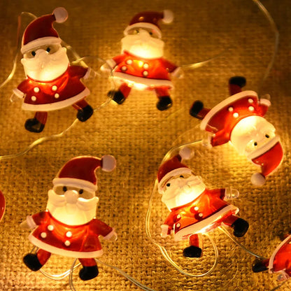 Santa Snowflake LED String