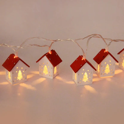 Wooden House LED Christmas Lights