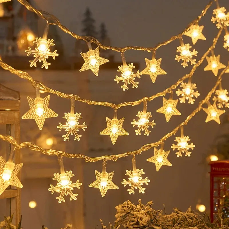 Snowflake LED String Lights