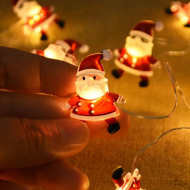 Santa Snowflake LED String