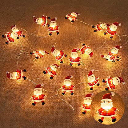 Santa Snowflake LED String