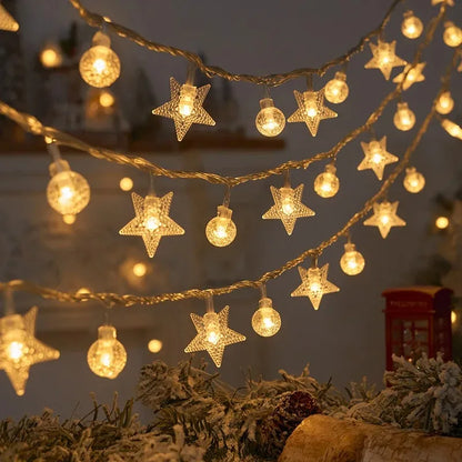 Snowflake LED String Lights