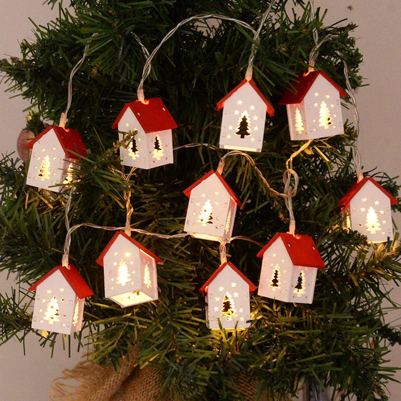 Wooden House LED Christmas Lights